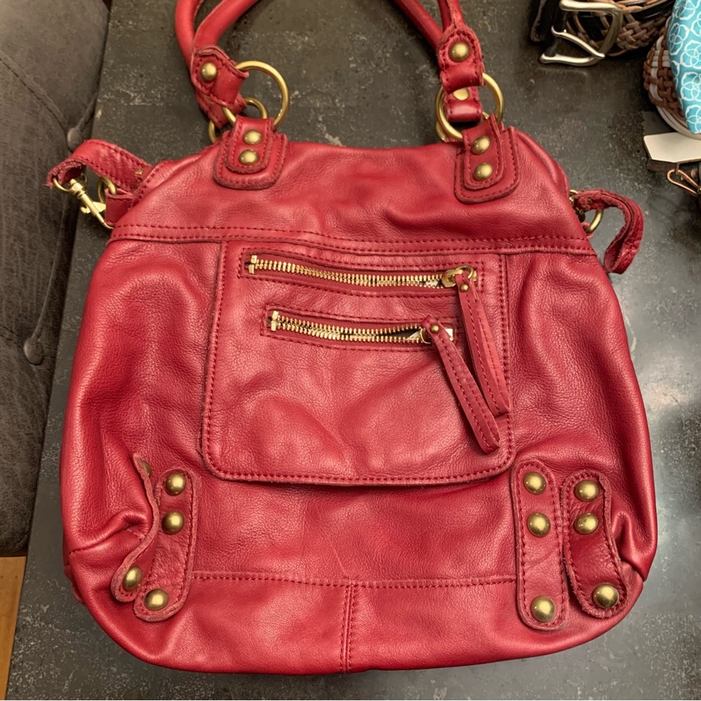 Linea Pelle Dylan Bag Deep Red Maroon